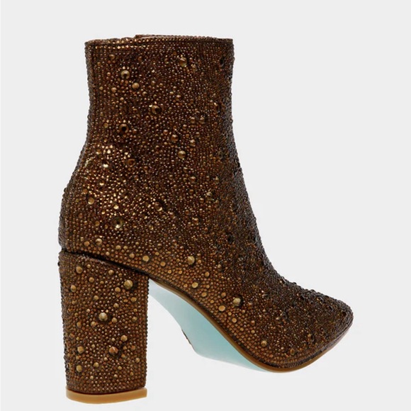 Brown Rhinestone Betsey Johnson ‘Cady’ boots - Picture 6 of 8